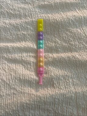 Pastel Rainbow Pop-It Fidget Bracelet - Kids Toy
